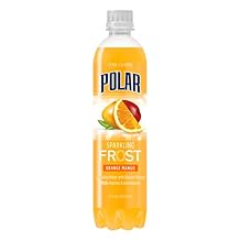 Polar Beverages Frost Sparkling Water, Orange Mango, 17 Fluid Ounce Pack of 12