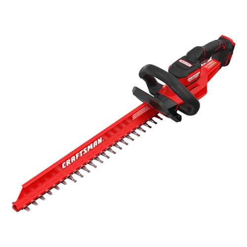 CRAFTSMAN V20 Brushless RP 22 in. Cordless Hedge Trimmer, Lightweight Bush Trimmer with Hedge Sweep Attachment, Up to 2X Power, Longer Runtime, Tool Only (CMCHT830B) - image 8