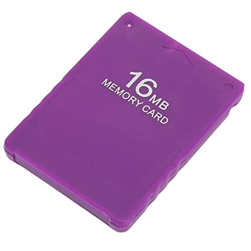 Wakects Carte Mémoire de Jeu PS2, Carte FMCB McBoot V1.966 Carte Mémoire 16 Mo Haute Vitesse, Compatible avec Toutes Les Versions pour PS2 Standard Edition et Slim Edition(Violet) Cover