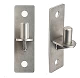 2 Pack Wall Mount Flat Back Gate Hinges, Outdoor Chain Link Fence Gate Hinges, Heavy Duty Stainless
