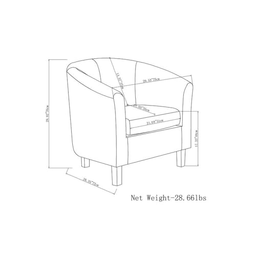 Sillón contemporáneo piel sintética marrón miniatura 3