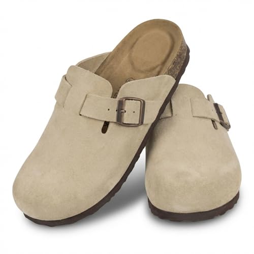 Image of EMMA NEW YORK Womens Clogs Mules Slip-On for Women with Arch Support Cork Footbed Potato Shoes