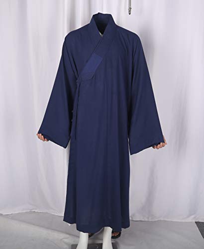 ZanYing Men's Medieval Monk Robe Buddhist Meditation Robe Summer2