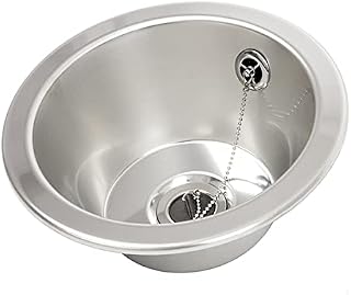 FMK FIN230R Hand basin Round inset bowl 280mm diameter Stainless Steel Sink