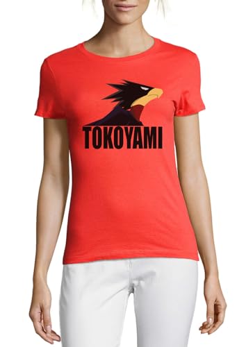T-Shirt Coton Femme Rouge Coupe Crew Neck Anime 140 Finition Premium