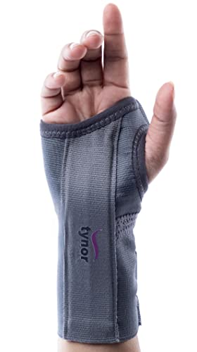 TYNOR Elastic Wrist Splint, Grey, Right, Large, 1 Unit