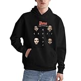 Men's Windproof Bone Thugs Rock-N-Musi Harmony Band Polyester Hoodie with Pocket Stylish Breathable Casual Jumper for Outdoor X-Large