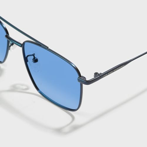 Image of SAM AND MARSHALL VEIN Sunglass I 400% UV Protection I Metal Sunglass I Square Sunglass I Double Bar I Unisex