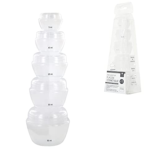 Vial à Maquillage 5Pcs Loisir Voyage Accessory de Voyage Trousse de Toilette, White., Accessories - Image 4