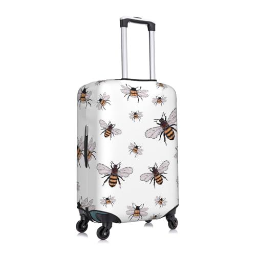 Funny Bees Print Suitcase Cover Luggage Protector Washable Elastic Fashionable Travel Gear Cover3