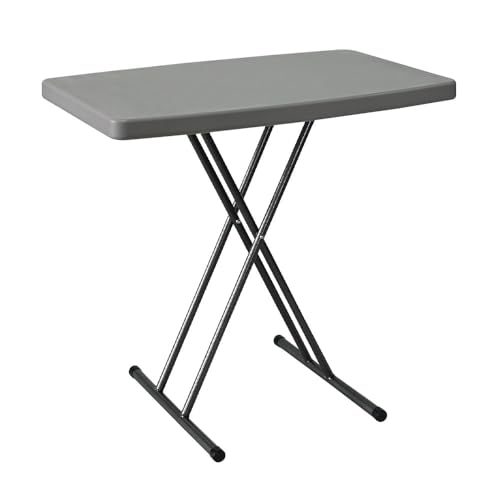 Venture Forward Adjustable Folding Table - Portable and Durable Plastic Foldable Table for Outdoor Activities