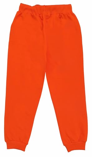 Image of Clothe Funn Boys Loop Knit Track Pant, Orange & Navy, (Pack of 2), 11-12 Years