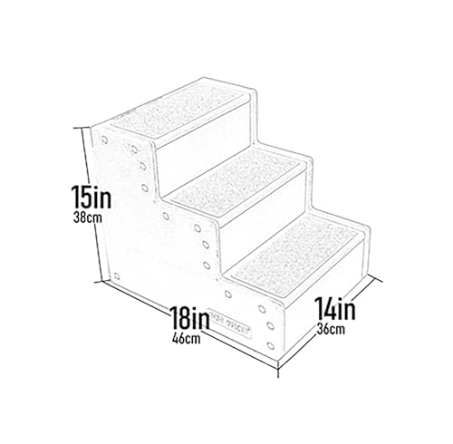 Pet Gear Pet Step III Pet Stairs, Cream Line Trellis Soft Step by Pet Gear - Used condition - US$18.66