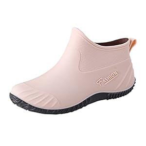 Generisch Gummistiefel Damen Beige Fashion