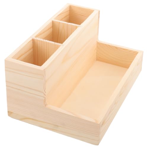Organisateur pinceaux maquillage bois boîte rangement compacte porte-pinceaux