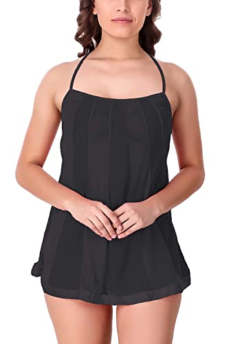 Nuisette taille unique noire qui s'adapte à toutes les morphologies avec sa culotte incluse