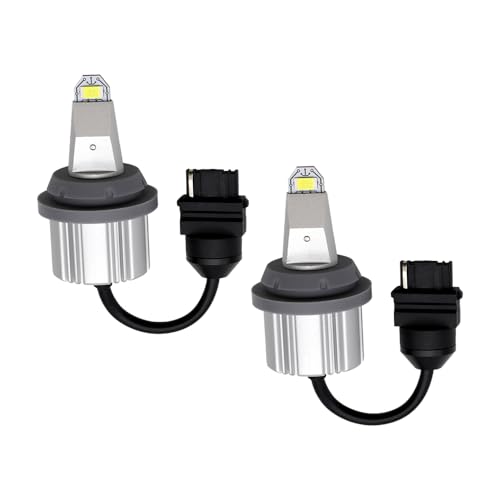 Syneticusa 3157 LED Bulbs Reverse Lights Back Up Lights CANBUS Error Free 6000 Lumens CSP 6-SMD Upgraded 6500K High Brightness 3156 LED Reverse Lights Plug ? Play (Pack of 2)