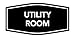 Fancy Utility Room Sign (Black) - Large