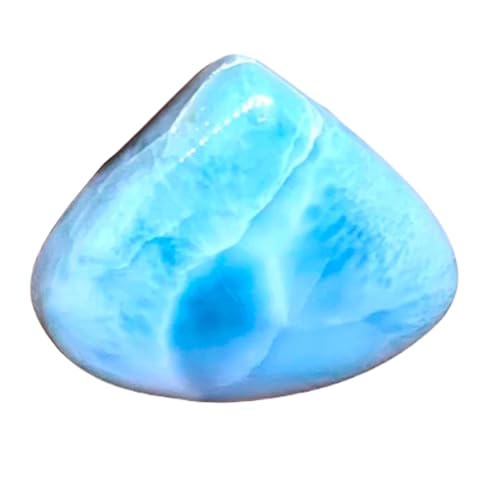 Cœur en larimar naturel 20x25mm cabochon bleu pour création de bijoux