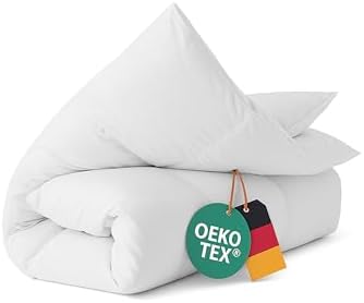 Bild von Winter Bettdecke 135x200 cm mit 100% extraweicher Daunenfüllung 1080g - Daunendecke mit Baumwoll-Bezug, Atmungsaktiv & waschbar bis zu 60°C, Ökotex-Zertifiziert 135 x 200 cm
