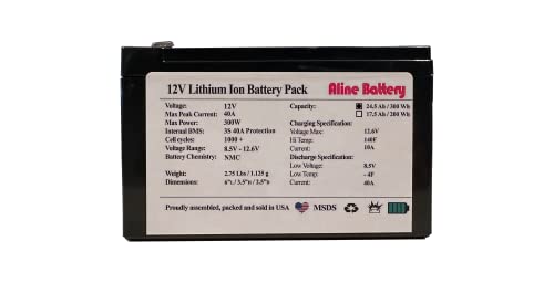 12V Lithium Ion Battery 24Ah 300Wh 40A Bms Kayak Fish Finder Boat Rv Camper #TOP2