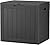 LHBGO 32 Gallon Deck Box Lockable Resin Indoor Outdoor Storage Box waterproof Outdoor Container for Patio Furniture, Pool Accessories, Cushions, Garden Tools, Sports Equipment