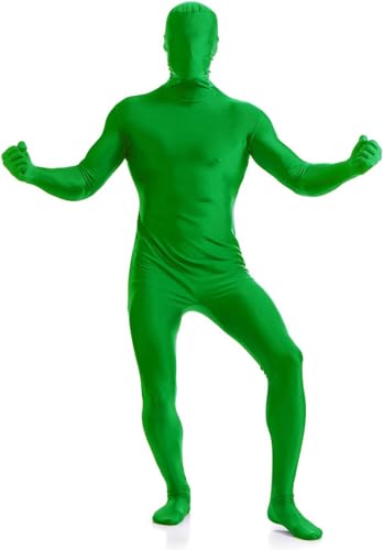Image of Chromakey Green Bodysuit Stretchable Professional Grade Full Body Suit for Photo Video Photography Effect, Fullbody Green, S