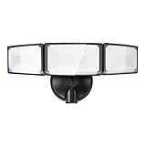 LUTEC 75W 8000LM Dusk to Dawn Outdoor Lighting, LED Flood Light Outdoor with Photocell, 5000K Daylight, IP65 Waterproof, LED Security Lights for Garage, Yard, Patio (Black)