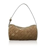 GZRHKJ Mini Woven Leather Bag, Little Handbag, Small Woven Purses for Women, Leather Top-handle Bags, Mini Evening Bag