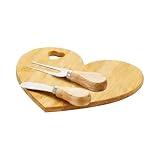 Pequeñas tablas de cortar, bandeja para servir en forma de corazón, incluye tenedor, tabla de queso romántica para la cocina, para el hogar, cocina, restaurante, exterior, camping, comida, pan, boda y