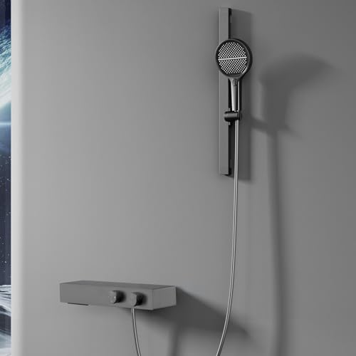 Robinet de baignoire cascade mural crème avec douchette et mitigeur - 3