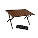 Menolana Camping Folding Table Foldable Picnic Table Quick Installation, Furniture Portable Outdoor Desk for Hiking Garden Beach, Brown