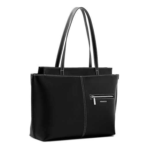 Image of Miraggio Linda 16 Inch Laptop Tote Bag For Women Office Use | Office Tote Bag With Zipper Closure | Stylish Totes