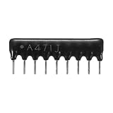 QUARKZMAN 20Pack 470 Ohm Widerstandsnetzwerk Array 1/8W SIP-9 2.54mm Raster Dickschicht Netzwerk Widerstand Sortiment Kit 5% Toleranz Bussed Typ 9P Schwarz