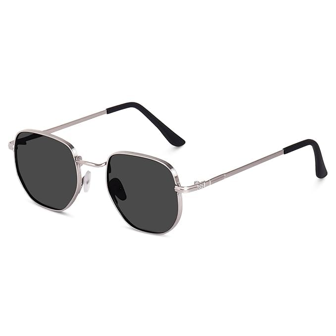 Pathan Movies SRK Sunglasses For Men and Women UV protection | Stylish hexagon Metal frame, sleek black lenses, Modern look perfect for Both Men's Women's.-image-13