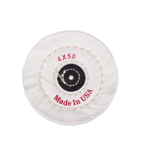 DIYEAH Easy Attach Cotton Polishing Wheel Abrasive Wheel Disc for Bench Grinder Suitable for Polishing Waxing Cleaning