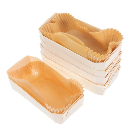 DASHUMIL Moule à Gâteau Papier Navette Résistant à Chaleur, Beige