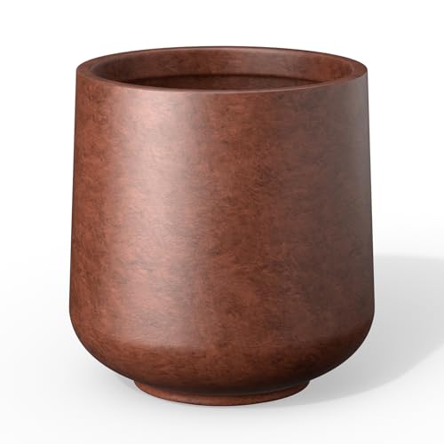 Kante 15.3" Dia Round Concrete Planter, Outdoor Indoor Large Plant
