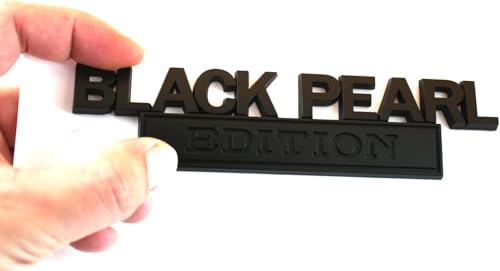 Image of Pirate Plus Black Pearl Edition Trunk Side Rear Front Hood Door Emblem Decal 3D Letter Badge Sticker (Matte Black)