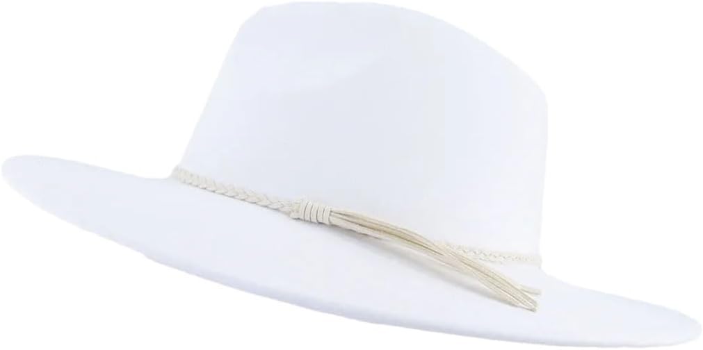 Suede Wide Brim Felt Fedoras Women's Hat Men's Church Jazz Hat Denim Hat 17 56-58cm