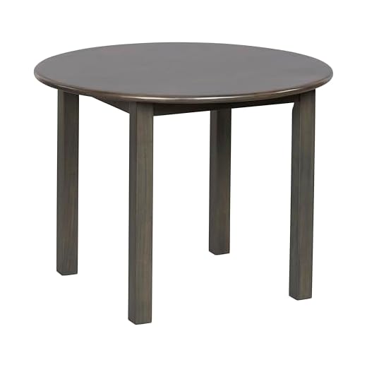 ECR4Kids 30in D Round Hardwood Table with 22in Legs, Kids Furniture, Grey Wash