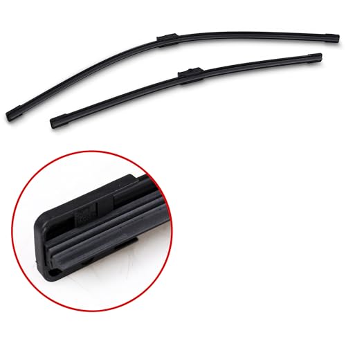 Image of BOSCH 3397014117 AeroTwin Wiper Blades - Set of 2 (30 inch& 21 inch) Side Lock 22mm | Driver and Passenger Side Original Equipment Replacement Blades