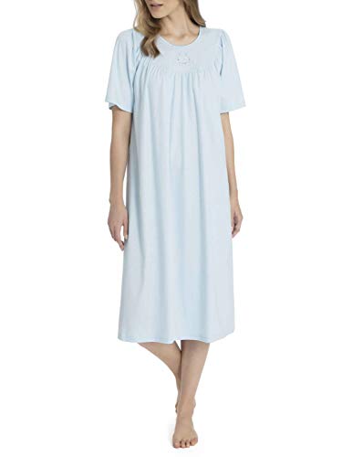 Chemise de nuit en coton Calida bleu de qualité supérieure pour femme