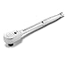 Powerbuilt 1/4 Inch Drive Sealed Head Ratchet, 72 Tooth, Reversible Switch, 5 Degree Swing, Spiral Contour Handle - 649930