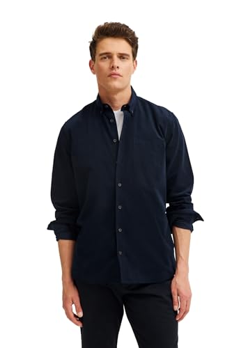 bugatti Herren Cordhemd 9350-88810D Modern Fit, Soft Cotton, Brusttasche, Button-Down-Kragen, Baumwolle