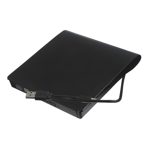 HONMEET External DVD Drive with Interfaces Portable CD Burner for Easy Data Storage Stylish Design Compatible with Laptops Desktops Convenient Cable Storage