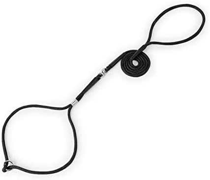 Wellbro Nylon Slip Dog Leash, Slim and Soft Slip Lead, Nylon Pet Leashes with Adjustable Loop and Swivel Coupler, Suitable for Puppies,…