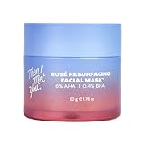 Then I Met You Rosé Resurfacing Facial Mask, Nourishing & Brightening Face Treatment with AHA, BHA & Resveratrol, Vegan & Clean Korean Skincare, 1.76 oz