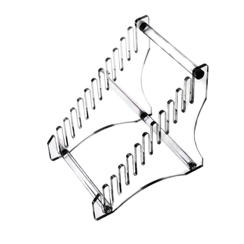 drburpily Elegante e funzionale scaffale portadischi in acrilico per gli appassionati di musica, per la decorazione del soggiorno, trasparente