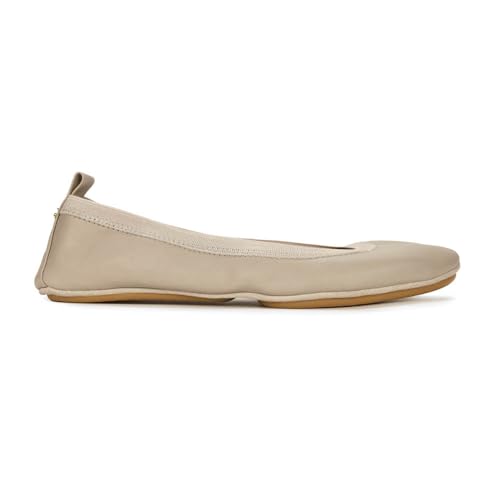 Samara Foldable Ballet Flat in Simply Taupe Leather